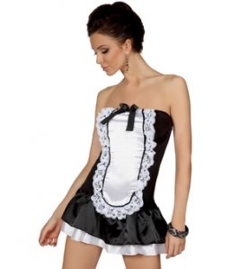 Beauty Night French Maid Strapless Mini Dress